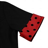 cheap Dresses-1950s Retro Vintage Rockabilly Midi Dress Swing Dress Flare Dress Short Sleeves With Belt Polka dots Fit &amp; Flare Swing Turndown Fancy Dress Women's Casual Dailywear Tea Party Adults' Dress Spring