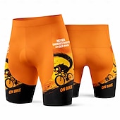 billige Shorts, tights og bukser for menn-Herre Katt Bokstav &amp; Nummer Sykkelveishorts Sykkelshorts Fôrede sykkelshorts Sykkel Shorts Bunner Slank Fasong sport 3D Pute Hurtigtørkende Svettereduserende Fukttransport Svart / Oransje Klær