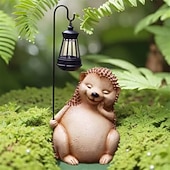 billige Landskapslys-Solcelledrevet pinnsvinlampe til plen, dekorasjonslampe for utendørs gårdsplass, imitert dyreharpiksformet lampe, festivalfestlampe 1 stk.