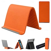 cheap Phone Holder-Portable Silicone Phone Stand for Travel, Compact Foldable Tablet Holder for Plane and Desk, Flexible Non-Slip Mobile Phone Stand for All Smartphones and iPads, Travel Essential Accessory