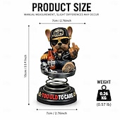 cheap Sculptures-Too Old To Care Dashboard Bobblehead, Handmade Resin French Bulldog Biker Figurine Funny  Gift for Dad to Old Man Office Car Decor Gift, Handmade Collectible