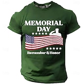 economico T-shirt Patriottici 250-Giorno della memoria Per uomo Gergo divertente Maglietta Manica Corta maglietta Stampa 3D Girocollo Camicia Moda Quotidiano Quotidiano Streetwear Rosso Azzurro cielo Estate Primavera Abbigliamento S