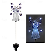 cheap Pathway Lights &amp; Lanterns-Solar Angel Garden Stake Lights, Angel Solar Lights Outdoor Garden, Eternal Light Angel with 7 LEDs for Cemetery Grave Decorations, Memorial Gift, Christmas Yard Art, Sympathy Gifts