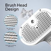 ieftine Îngrijirea părului-Perie de îngrijire pentru animale de companie cu spray electronic - instrument delicat pentru îndepărtarea nămolului pentru pisici &amp;Perie cu abur pentru câini și animale de companie, reduce