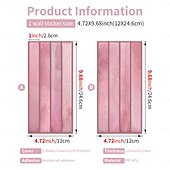 Недорогие Стикеры на стену-20pcs 3d Self-Adhesive Wall Imitation Tile Sticker, Removable Wall Sticker With Pink Decorative Pattern, Used For Kitchen Back Fender, Bedroom And Living Room Decoration Home Wall Renovation Decorativ