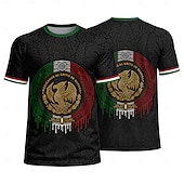  Herren-Fußballtrikot im Azteken-Adler-Stil, inspiriert von Mexiko, sportliches Sommer-Kurzarmshirt, UPF 50+, schnelltrocknend, atmungsaktiv, 2026, Fußball-Fan-T-Shirt, Turnier, Fußball, Fitnessstudio,