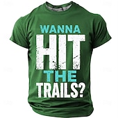  T-shirt graphique rétro à imprimé lettres pour homme, coupe classique, idéal pour la randonnée, les sports de plein air et les vêtements décontractés. Tailles : S, M, L, XL, XXL, XXXL.