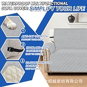 cheap Sofa Cover-Waterproof Non Slip Pet Sofa Mat Solid Color One Piece Sofa Cover Couch Protector Durable Anti Stain Furniture Cover for Dogs Cats Living Room All Season Use