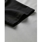 お買い得  休暇-男性用 シャツ サマーシャツ ビーチシャツ コットンリネンシャツ 純色 カジュアル アウトドア ブラック ホワイト ネイビーブルー カーキ色 半袖 スタンド 夏 春 衣類 ポケット