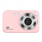 baratos Câmaras de Ação-Câmera digital 4K para fotografia, 64MP, com foco automático, ideal para vlogs no YouTube, zoom de 16x, compacta, perfeita para estudantes, iniciantes e adolescentes. Câmera portátil do tipo "apontar