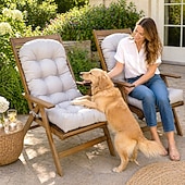 olcso Terasz bútorvédők-terasz hintaszék párna, vízálló, csúszásmentes, magas háttámlájú teraszpárnák, 43 hüvelykes beltéri/kültéri nyugágypárnák