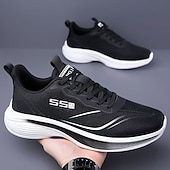 abordables Zapatillas Informales-Zapatillas deportivas ligeras para hombre, transpirables, con cordones, para caminar, con amortiguación deportiva, ideales para hombres activos, para entrenamientos en el gimnasio, para correr, para viajar y para uso diario informal.