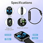abordables Smartwatch-Smart Watch for Men Women with 2 Straps, Fitness Tracker with Sleep Monitor, DIY Watch Face 1.83" Touch Screen Smartwatch, Activity Tracker for Android iOS Phones