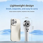 baratos Ventoinhas de mão-Soccer Handheld Fan, Portable Mini Fan with 199 Wind Speeds &amp; LED Digital Display, USB Rechargeable Personal Football Fan for Match Day, Outdoor Sports, Travel, Gifts for Kids &amp; Fans