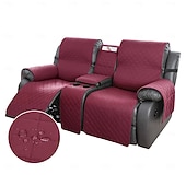 voordelige Fauteuilhoes-100% waterdichte hoes voor relaxbank, tweezitsbank, morsbestendig met middenconsole, antislip, gewatteerde bankbeschermer, bankhoes voor 2-zits relaxbank, meubelhoes voor thuis