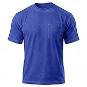 voordelige basis t-shirts-SoftFade™ Heren T Shirt 100% Katoen Acid Wash Shirt Tee Top Korte Mouwen Ronde Hals Crewneck Zomer Lente Effen Kleur Vintage Streetwear Designer Zak Garment Dyed Vervaagd Casual Vakantie Straat