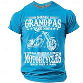 رخيصةأون هوايات تي شيرت-بعض الأجداد يأخذون قيلولة، والأجداد الحقيقيون يركبون الدراجات النارية. تي شيرت رجالي برسومات فكاهية، بأكمام قصيرة ورقبة دائرية، مناسب للارتداء اليومي، متوفر بمقاسات S، M، L، XL، XXL، XXXL.