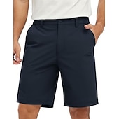 cheap Work Shorts-Men's Dress Shorts Business Casual Shorts Golf Shorts Pocket Elastic Waist Plain Waterproof Comfort Knee Length Outdoor Business Work Fashion Streetwear Black Navy Blue Inelastic