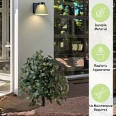 levne Umělé rostliny a zeleň-Umělá olivovník, 20palcová topiary z umělé olivy s kolíkem do země, realistická dekorace do interiéru/venkovního domu, skandinávský styl zelené dekorace