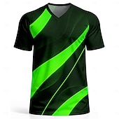 billiga Löpar-T-shirts och linnen-Herr Abstrakt Fotbollssommar Global matchning Tröjor T-shirt för jogging Sommar Färgblock Kortärmad UPF 50 Snabb tork Andningsfunktion casual Löpning Joggning Kondition Blå Gul Purpur Sportkläder