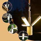 abordables Lampes et lanternes de camping-Lampe de camping LED à piles, lanterne de camping portable à intensité variable, lampe de table de camping rechargeable et déformable avec éclairage d'ambiance, lustre de camping pour éclairage