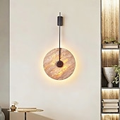 tanie Kinkiety wewnętrzne-Kinkiety do sypialni, montowane przy łóżku, lampa z kamiennym kloszem, industrialne, podłączane na stałe do sypialni, salonu i hotelu, 110-240 V
