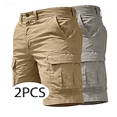 ieftine Clasic-Bărbați Pantaloni de marfă Pantaloni Scurți Cargo Pantaloni Scurți Pantaloni scurți casual Buzunar Simplu Simplu Peste Genunchi Casual În aer liber Haine de strada Modă Șic Stradă Negru + Verde