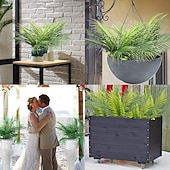 ieftine Plante artificiale și verdeață-2/4 buc frunze de palmier artificiale cu ferigă de fier mare cu 9 capete, plante tropicale simulate realiste din junglă pentru decorarea pereților, frunziș artificial de frunze de palmier pentru casă,