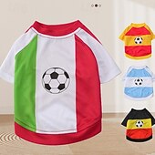 Недорогие Праздник-Футбольная одежда для собак, можно стирать в машинке.