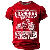 رخيصةأون هوايات تي شيرت-بعض الأجداد يأخذون قيلولة، والأجداد الحقيقيون يركبون الدراجات النارية. تي شيرت رجالي برسومات فكاهية، بأكمام قصيرة ورقبة دائرية، مناسب للارتداء اليومي، متوفر بمقاسات S، M، L، XL، XXL، XXXL.
