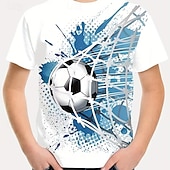 economico Sport e Giochi 3D per Ragazzi-Ragazzi 3D Grafico Calcio Magliette da calcio Maglietta Manica Corta Stampa 3D Estate Primavera Sport Moda Streetwear Bambini 7 - 9 anni Girocollo Casuale Quotidiano All'aperto Vestibilità regolare