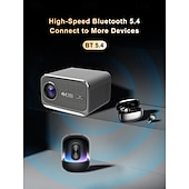 baratos Projetores-Projetor inteligente 4K com Android 13, projetor nativo para home theater com resolução 1080p e foco automático. &amp;Correção trapezoidal automática, Wi-Fi 6, Bluetooth 5.4, chip Amlogic T950S, projetor