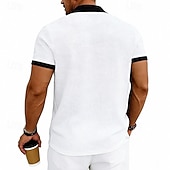 economico Polo Classico da Uomo-Per uomo Maglia da golf Polo a Maglia Waffle Casuale Affari Classico Manica Corta Moda Moderno Tinta unica A righe Blocco di colore Bottoni Primavera &amp; Estate Estate Primavera Vestibilità regolare