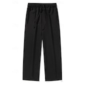 economico pantaloni casual-Per uomo Pantaloni Pantaloni casual Pantaloni Larghi Borse refrigeranti Coulisse Tasca Elastico in vita Semplice Comodità Morbido Casuale Quotidiano All'aperto Vacanza Moda Vestibilità comoda Nero