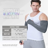 cheap Home Supplies-2 Pairs UV Sun Protection Arm Sleeves with Thumb Hole for Men Women Youth, Cooling Sleeve to Cover Tattoo, Mid-Compression