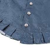 billige Topper-Retro / vintage Kostymer i middelalderstil Renessanse سترة Ermeløs Prins Adelsmann Jacquardvevnad Høy krage Kostyme Herre Royal Maskerade Renessansemesse LARP Voksne Vest