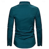 お買い得  メンズボタンダウンシャツ-男性用 シャツ ドレスシャツ ボタンダウンシャツ 純色 アウトドア ビジネス ブルー ブラック ホワイト ピンク 長袖 折襟 夏 春 衣類 ボタン