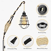 tanie Design klastrowy-15 stóp z 1 wtyczką do lampy wiszącej, 23 stopy z 3 wtyczkami do lampy wiszącej, lampy wiszące z przewodem wtykowym, zestaw lamp wiszących z konopnej liny z dwustopniowym przełącznikiem, zestawy lamp