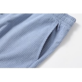 tanie Szorty casualowe-Męskie Szorty waflowe Szorty Letnie szorty Szorty na co dzień Ściągana na sznurek Kieszeń Elastyczny pas Równina Komfort Oddychający Krótki Na zewnątrz Urlop Sportowy Codzienny Biały Jasnozielony