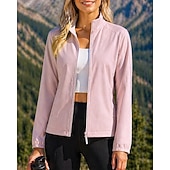 cheap Outdoor Jackets-Women's Windbreaker Softshell Jacket Hiking Jacket Outdoor Sun Protection Quick Dry Lightweight Breathable Hiking Outfits Hiking Clothes Summer Spring Jacket Climbing Camping / Hiking / Caving Solid