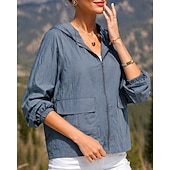 abordables Chaquetas impermeables-Mujer Cortavientos Chaqueta Chaqueta Softshell Chaqueta para senderismo Al aire libre Protección Solar Secado rápido Ligero Transpirable Trajes de senderismo Ropa de senderismo Verano Primavera