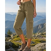 cheap Bottoms-Women's Outdoor Pants Cargo Pants Hiking Pants Trousers Summer Spring Autumn / Fall Outdoor Regular Fit Waterproof Quick Dry Breathable Pants / Trousers Drawstring Drawstring Pocket Elastic Waist