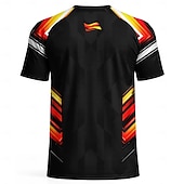  Camiseta de futebol masculina estilo alemão, com estampa geométrica, ideal para o verão, manga curta, proteção solar UPF 50, secagem rápida, tecido de malha respirável, modelo 2026, perfeita para