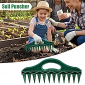 economico Giardinaggio-Set di attrezzi per seminatrice manuale da giardino, semina rapida a 12 fori, spargisemi per giardinaggio, distanziatore portatile per semi, perforatore per il terreno per piantare semi e allentare il