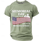 economico T-shirt Patriottici 250-Giorno della memoria Per uomo Gergo divertente Maglietta Manica Corta maglietta Stampa 3D Girocollo Camicia Moda Quotidiano Quotidiano Streetwear Rosso Azzurro cielo Estate Primavera Abbigliamento S