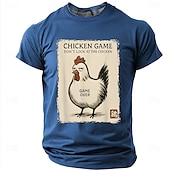 preiswerte Lustige T-Shirts für Männer-Herren-T-Shirt im japanischen Stil mit Hühnermotiv (Kanji-Zeichen für Hahn und Robbe) – Retro-Look, normale Passform, Harajuku-Streetwear, Designer-Kleidung, Größen: S, M, L, XL, XXL