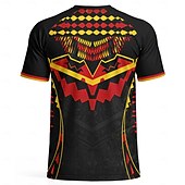  Germany Style Men's Soccer Jersey Geometric Athletic Summer Short Sleeve T-Shirt UPF 50 Quick Dry Breathable mesh fabric 2026 Soccer Fan Tee Tournament Football Gym Running Sports Yellow Black