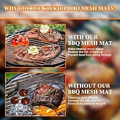 رخيصةأون أدوات وأجهزة المطبخ-قطعتان أو أربع قطع من حصائر الشواء الشبكية غير اللاصقة، حصائر شواء قابلة لإعادة الاستخدام، مناسبة للشواء في الهواء الطلق، متوافقة مع شوايات الغاز والفحم والكهرباء، لطهي اللحوم والأسماك وشرائح اللحم