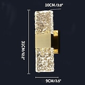 cheap Indoor Wall Lights-Gold Sconces Wall Lighting - Crystal Wall Sconces Modern Bathroom Vanity Light Fixtures Hardwire Modern LED Wall Mounted Sconces for Hallway Living Room