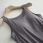  Πολλαπλές συσκευασίες 3 τεμ Γυναικεία Στρογγυλή Λαιμόκοψη Αμάνικο Μαύρο + λευκό + γκρι Αμάνικη Μπλούζα Σκέτο Causal Πολυεστέρας Καλοκαίρι